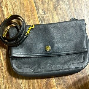 Tory Burch Grainy Leather Clutch/Crossbody Bag